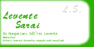 levente sarai business card